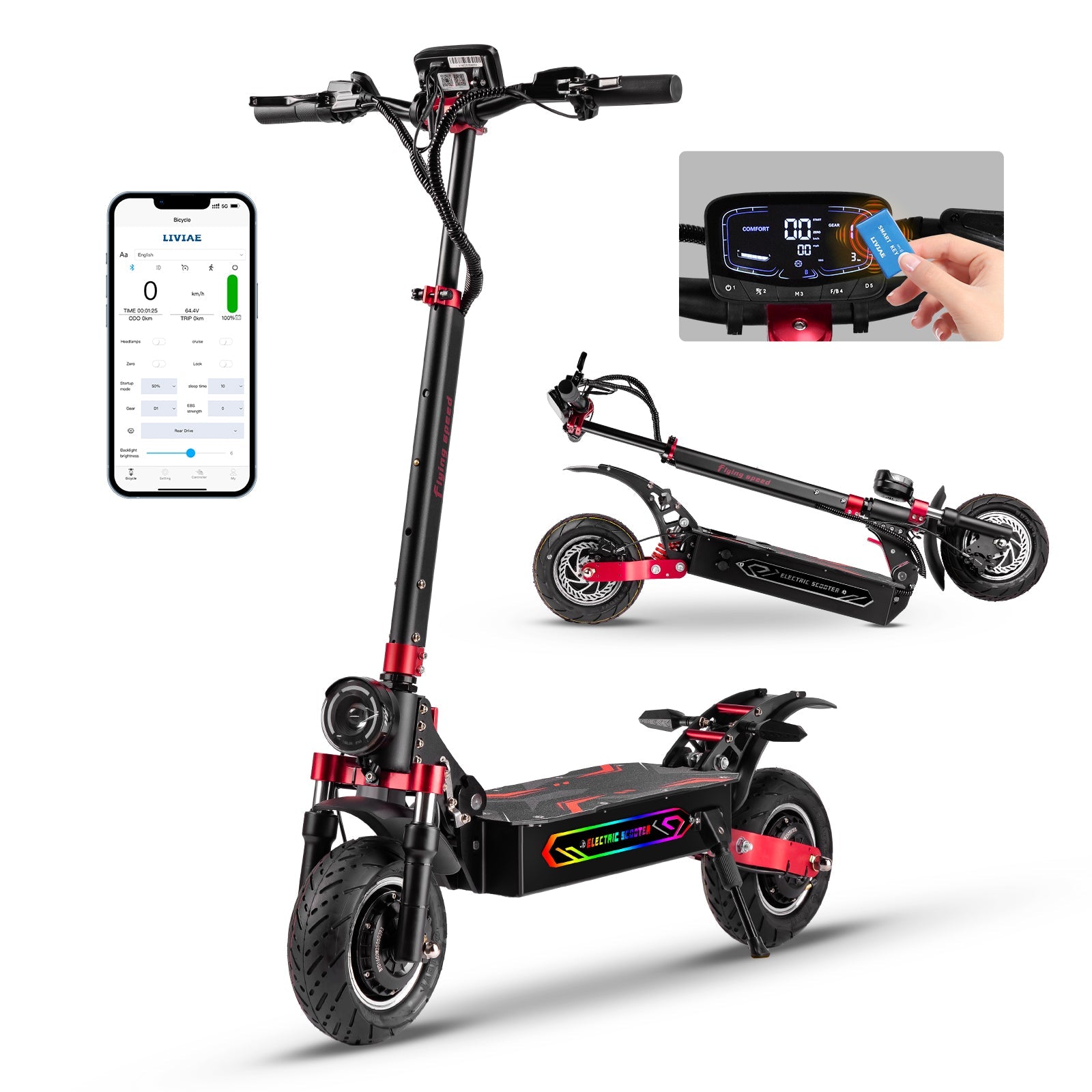 Boyueda Q7 Pro Max 3200W Dual Motor Long Range Electric Scooter for Adults