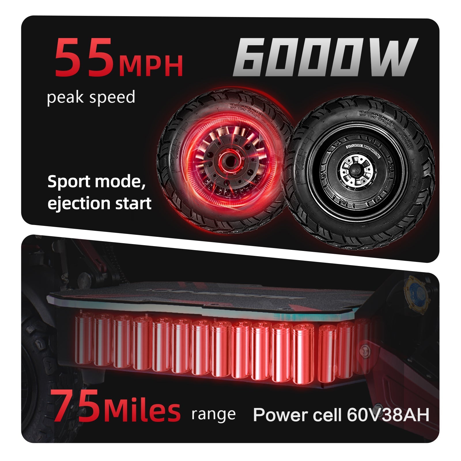 Boyueda S5 High Speed Dual Motor Off Road Electric Scooter for Adults