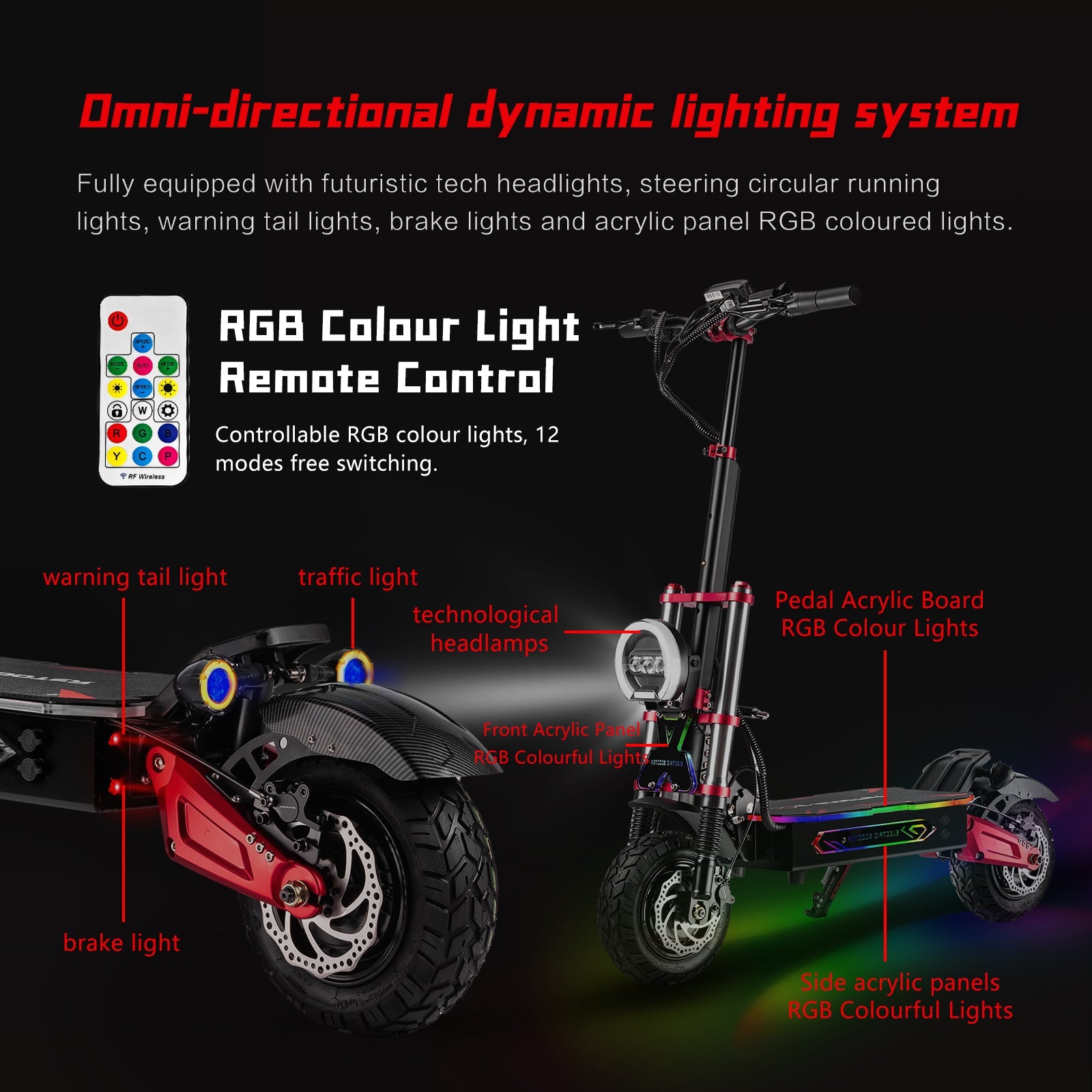 Boyueda S5 High Speed Dual Motor Off Road Electric Scooter for Adults